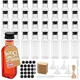 Mispudin Lot de 32 Mini Bouteille de Liqueur en Plastique,