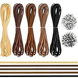 Miying MY-10184 Lot de 5 rouleaux de cordon en cuir