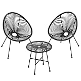 SONGMICS Salon de Jardin, Lot 3 Meubles de Terrasse,