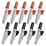 SODIAL(R) 10 x pince crocodile metallique Poignee en