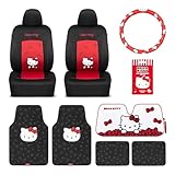 Hello Kitty Lot de 9 housses de siège de voiture, tapis