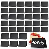 SENENQU Lot de 40 Mini Tableau Noir, Mini Panneau D'affichage,
