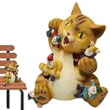 Statue de chat nain de jardin | Décoration d'art de
