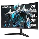 KOORUI 24 Pouces Ecran PC Gaming Incurvé, Moniteur