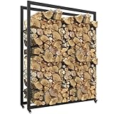 Outsunny Range-bûches porte-bûches chariot à bois de