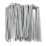 Lot de 50 piquets de jardin en acier galvanisé pour