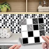 Lot de 24 autocollants muraux en vinyle pour carrelage,