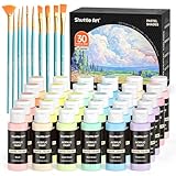 Shuttle Art 40PCS Kit Peinture Acrylique Pastel, 30