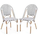 LIFEZEAL Lot 2 Chaises de Jardin en Rotin PE, Chaise