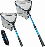 Senston Epuisette de Pêche Pliable avec Filet Recouvert