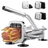 EASCANDY Coupe-frites en acier inoxydable robuste pour