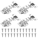 Lot de 4 charnières d'armoire à fermeture douce à 110