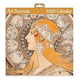 Calendrier mural carré Art nouveau 2026 | Planificateur