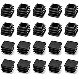 QWORK Lot de 20 embouts carrés en plastique, bouchons