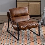 chairus Fauteuil d'appoint en cuir synthétique rembourré