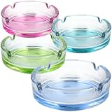 COM-FOUR® 4x Cendriers en Verre coloré - Cendriers