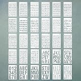 Lot de 30 pochoirs pour lettres, chiffres et lettres,