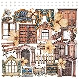 Lot de 4 autocollants rétro pour scrapbooking : carton