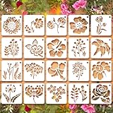 Ymapinc Lot de 20 pochoirs de fleurs de 7,5 cm pour
