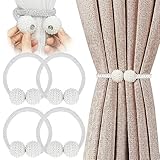 Dilightnews 4 Pièces Embrasses de Rideaux Magnétiques,