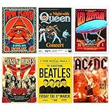 BDSHUNBF Lot de 6 posters avec ruban de couverture