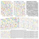 15 Feuilles Lettres Autocollantes, Stickers Lettres