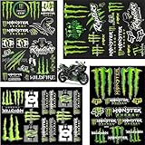 Lot de 4 autocollants Monster Energy pour casque de