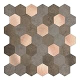 d-c-fix Premium - Carrelage hexagonal en métal et pierre