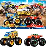 Hot Wheels Véhicules Monster Truck Duos De Démolition