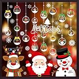 Lot de 237 grands autocollants de Noël réutilisables