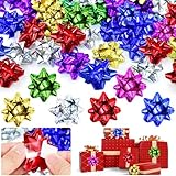 RMENOOR Lot de 50 mini nœuds métalliques de 5,1 cm